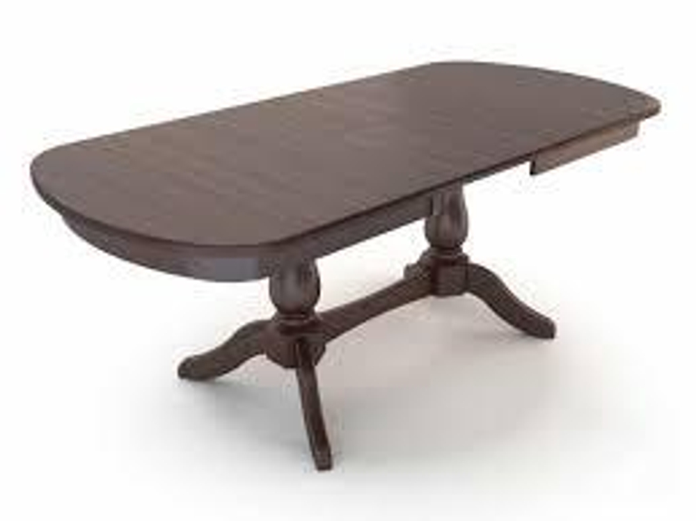 Стол Аполлон 2 шпон ясень морилка 1500х900 (+400) (Орех) СтулБери