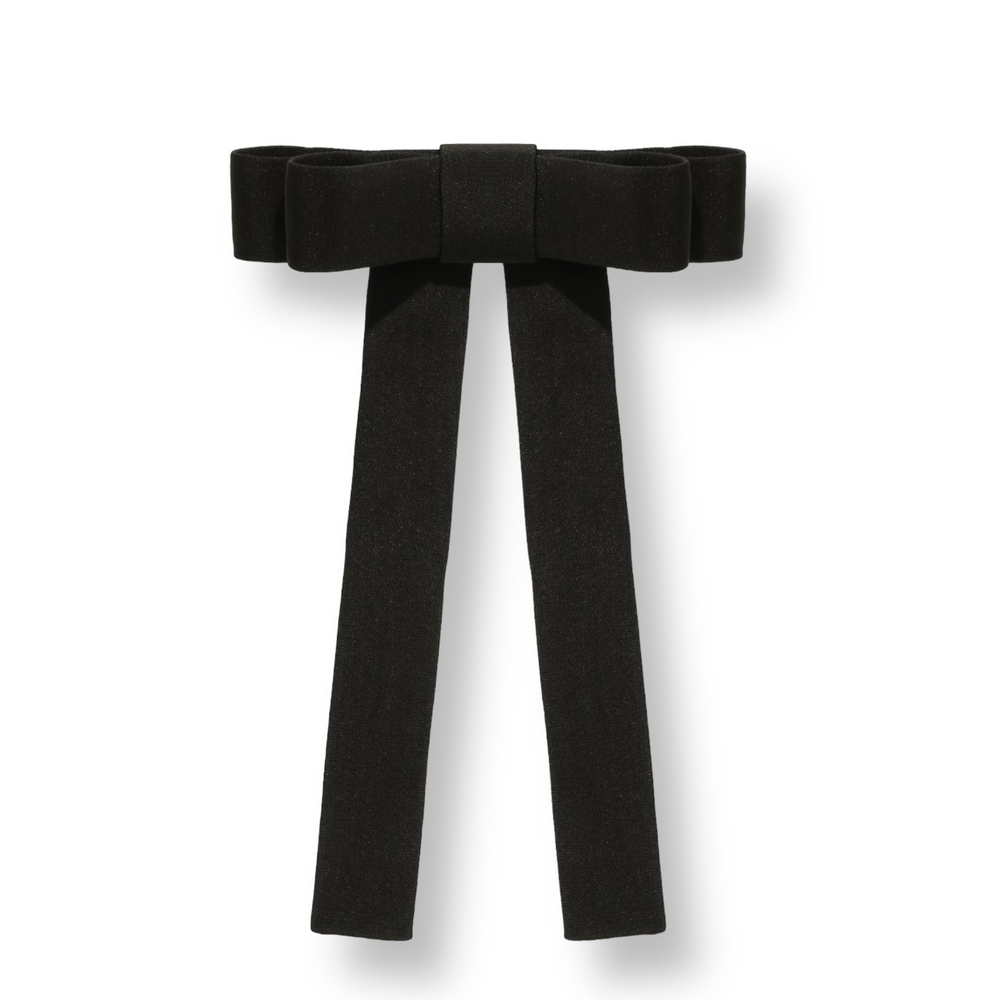 Бант "Мэри" из черной шелковой органзы S