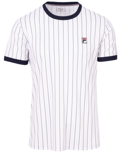 Мужская теннисная футболка Fila BB1 Stripes - white