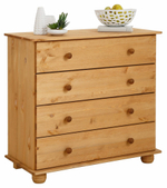 Комод деревянный Мелоди для вещей 4 ящика