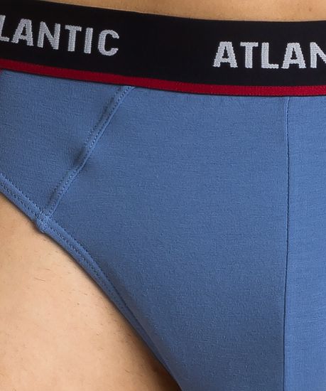 Мужские трусы (3шт) слипы спорт Atlantic 3MP-123, светло-голубые + темно-голубые + темно-синие