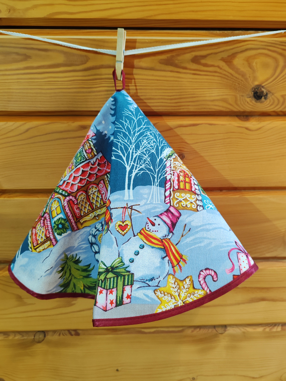 Полотенце кухонное, круглое, 2 шт, рогожка