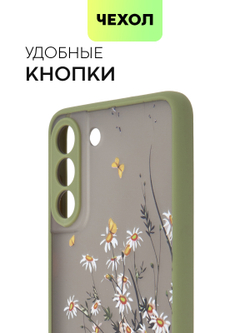 Чехол BROSCORP для Samsung Galaxy S21 FE оптом (арт. SS-S21FE-ST-TPU-KHAKI-PRINT)