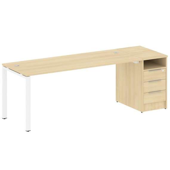 Метал Систем Рабочая станция с тумбой на П-образном м/к БП.РС-СТП-1.5