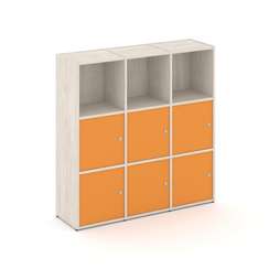 Locker plus Комплект №3 LK.K-003 Денвер Светлый/Оранжевый 1188*350*1203