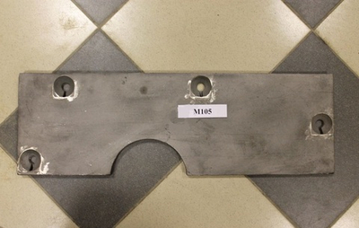 Бронелист верхний правый торцевой M105 Teltomat Hugel