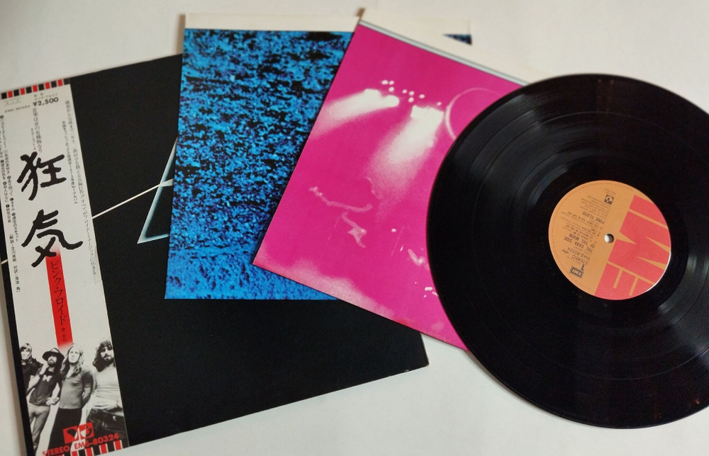 Винтажная виниловая пластинка LP Pink Floyd The Dark Side Of The Moon (Japan 1974) (Obi) (2 Posters)