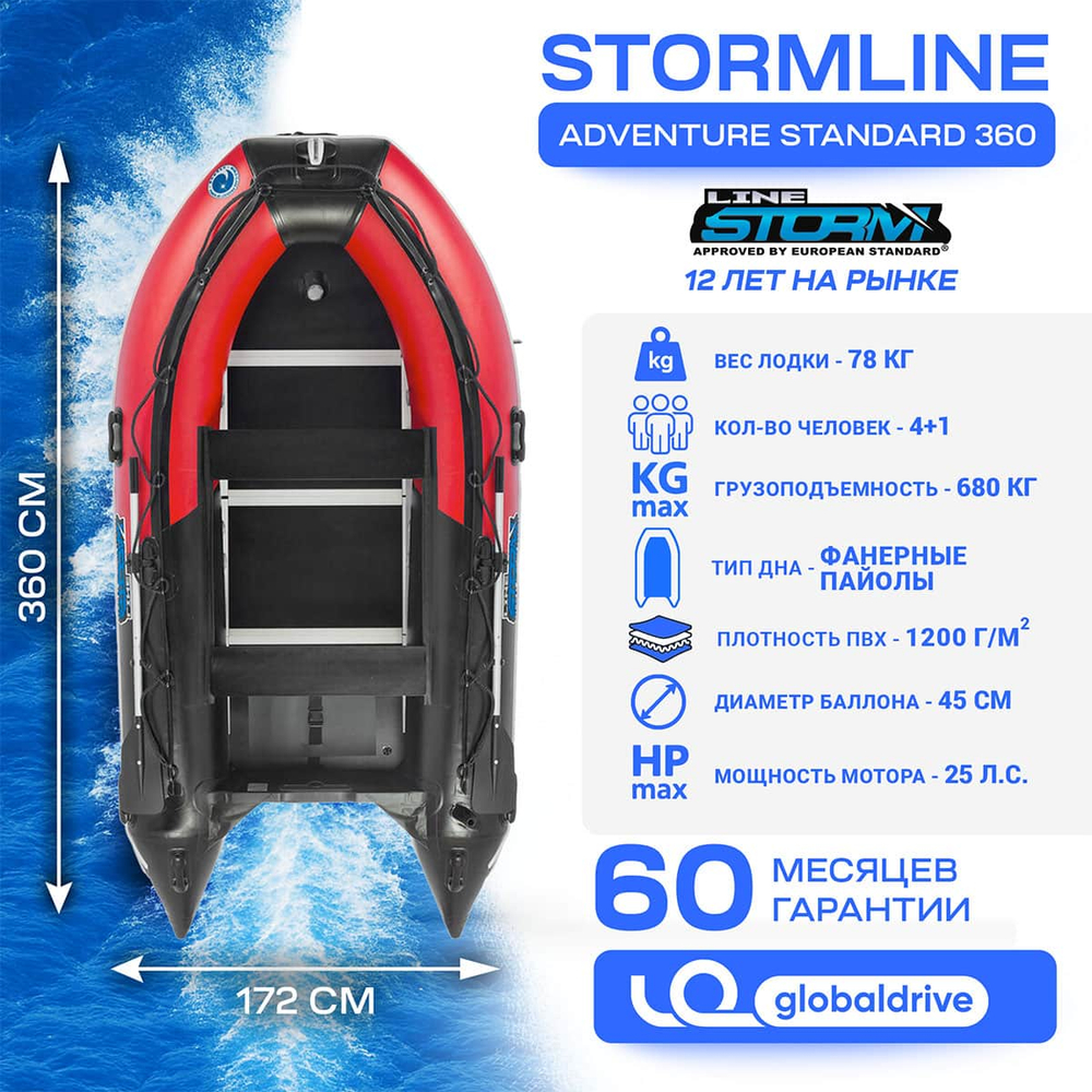Лодка ПВХ STORMLINE Adventure Standard 360