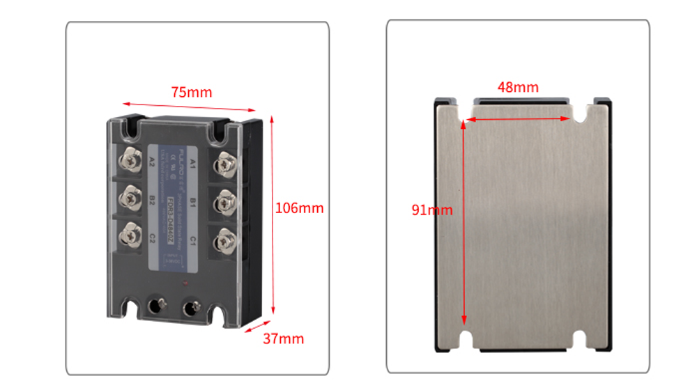 Трехфазное твердотельное реле 80А SSR FDR3-D4880
