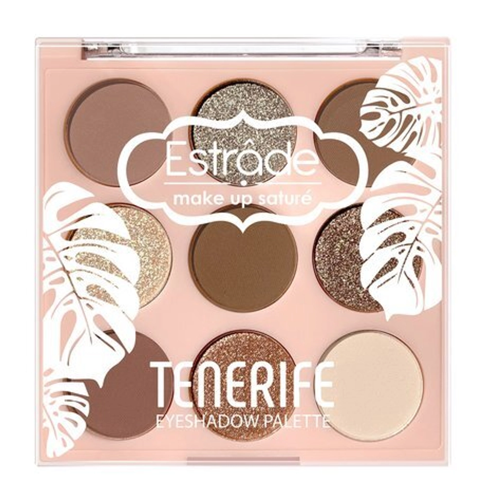 Тени для век Estrade Tenerife eyeshadow palette 9 оттенков тон 10-18 10 гр