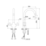 Смеситель для кухни 1/2 кер  IDDIS ACRSB00i05 "Acros" высокий пов. излив ХРОМ