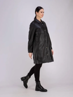 Плащ женский кожаный длинный Турция