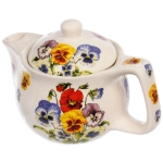 Чайник заварочный керамический 350мл с ситом «Фиалки»
