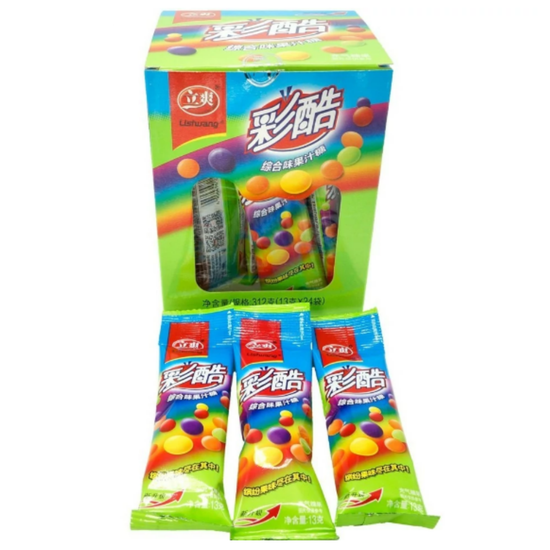 Конфеты Lishuang Радуга фруктовых вкусов, 13гр (Китай)