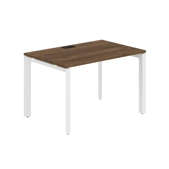 PR.207.DM.P59.WH / Стол 1200х800х750 / профиль: 59х59 белый; столешница: дуб модена