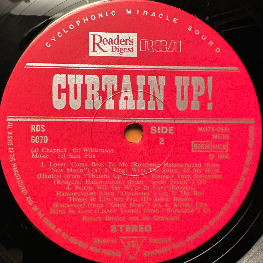 Robert Bentley & His Orchestra - Curtain Up! (Англия 1964г.)