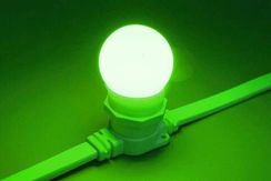 Светодиодная лампа для Белт-лайта зеленая, 45 мм., 2Вт, Е27, 220В, Teamprof (TPF-B-E27-G45-2W-G)