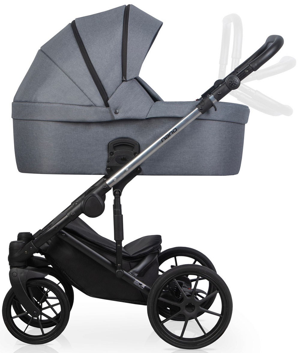 Детская коляска Riko Nano Thermo 2 в 1 12 Graphite (графит)