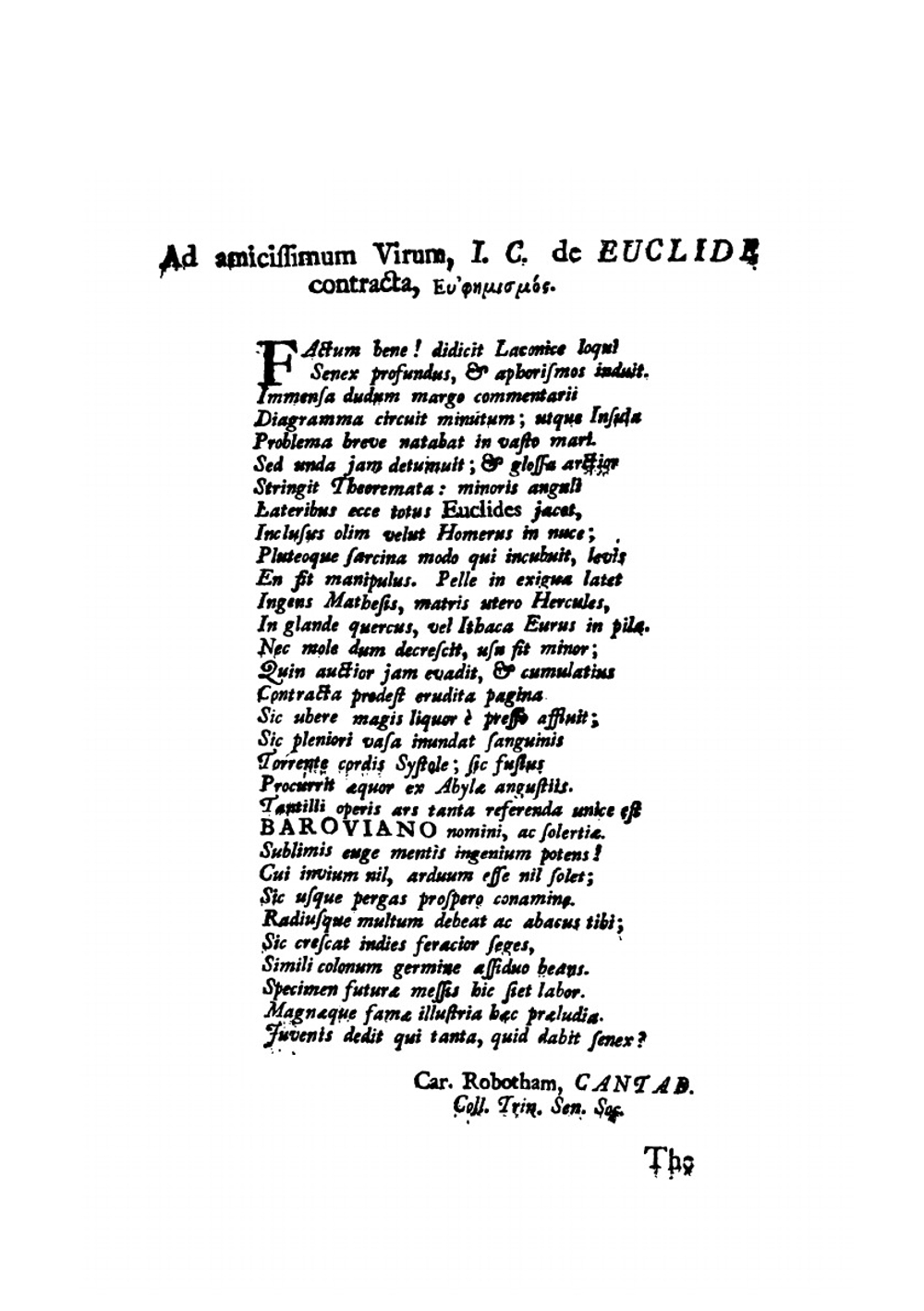 Euclide's Elements. The whole Fifteen Books compendiously Demonstrated | Isaac Barrow