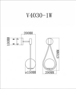 Бра Moderli Bestia V4030-1W