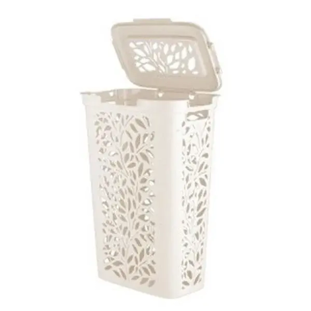 Корзина для белья Leaves 60л 440х635мм (молочный)