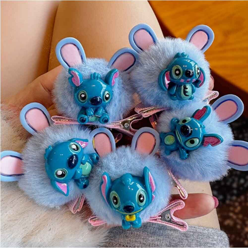 Заколка Стич-пушистик