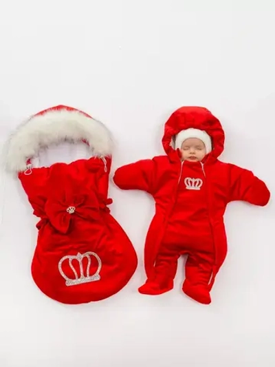 Конверт на выписку новорождённому зимний