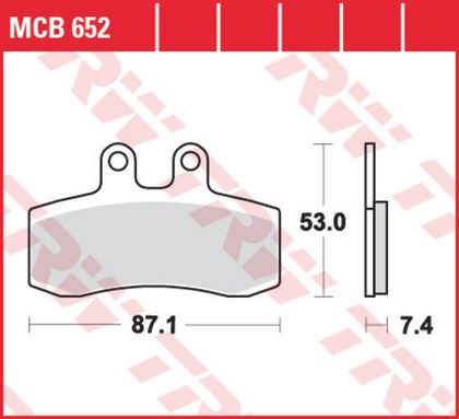 Колодки тормозные дисковые TRW MCB652