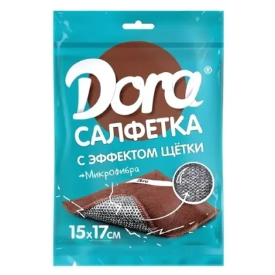 Салфетка из микрофибры с эффектом щетки 15*17см «Dora»