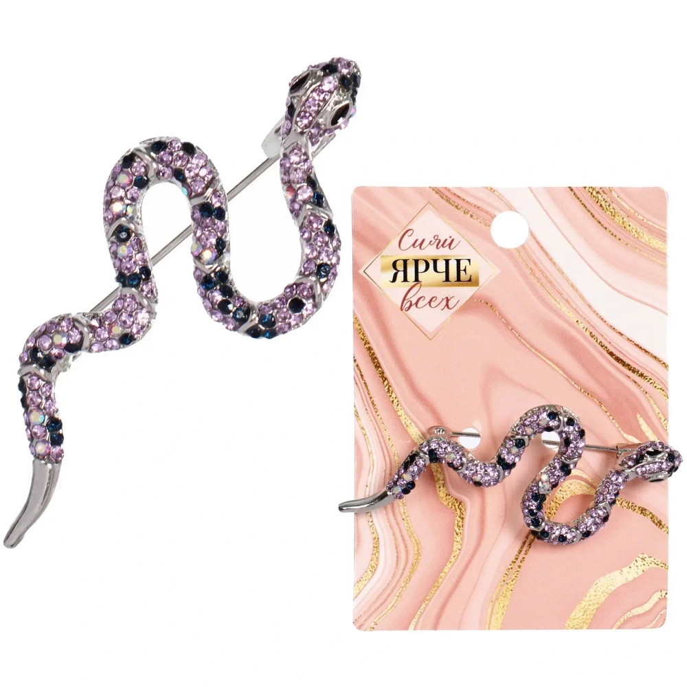 Брошь «Best Podarok - Калия», цвет сапфировый микс, 2,3*5,7см