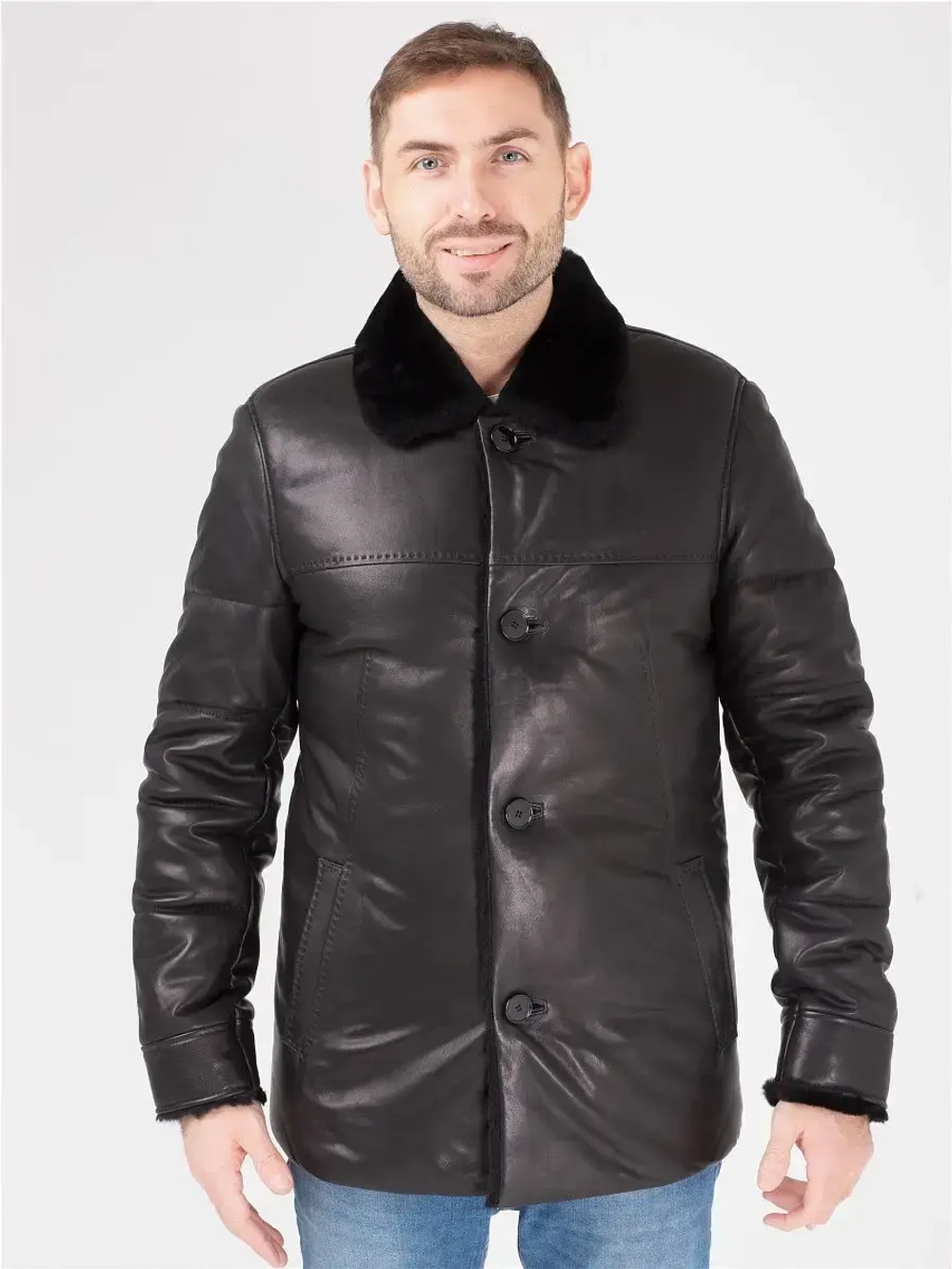 Дубленка мужская натуральная, на меху