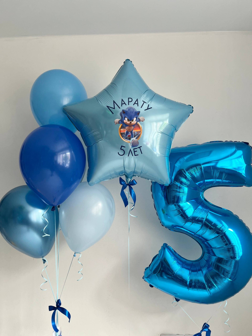 Воздушные шары на день рождение Соник №3595