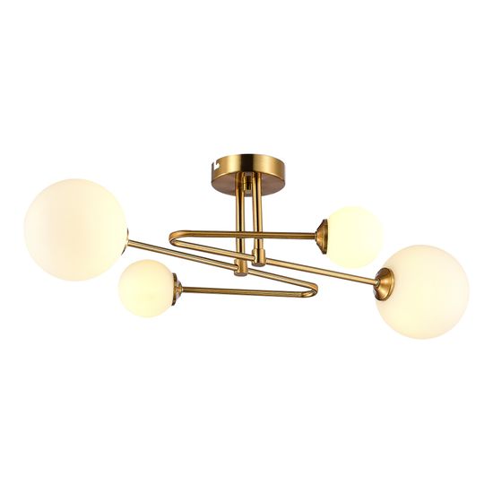 SLE2211-302-04 Светильник потолочный Латунь/Белый G9 LED 4*5W FANTINI