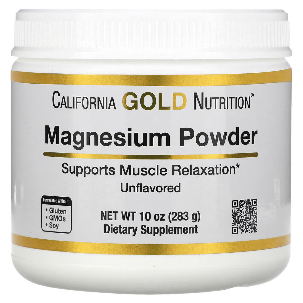California Gold Nutrition, магний в растворимом порошке с нейтральным вкусом, 283 г (10 унций)
