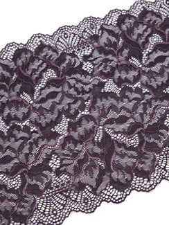 03-266 Кружево эластичное 23 см, шоколад/перец