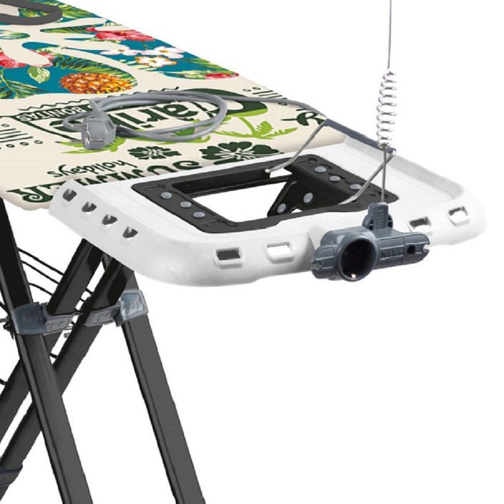 Доска гладильная 123х45 см, Валенсия HB1/19, подст д/ут, рукав, розет, полк д/бел, удл 2.2 м, Nika,