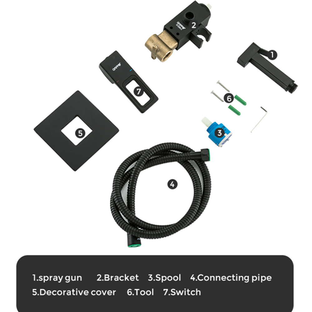 Смеситель с гигиеническим душем Gappo G7217-6