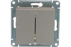 Выключатель Systeme Electric ATLASDESIGN 2-клавишный шампань 38164