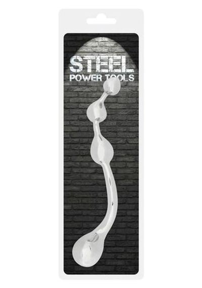 Анальный стимулятор Steel Multistim - 19 см. (Цвет: серебро)