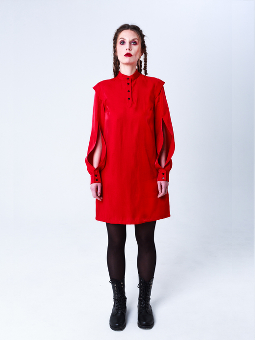 Платье "Горицвет". Красное