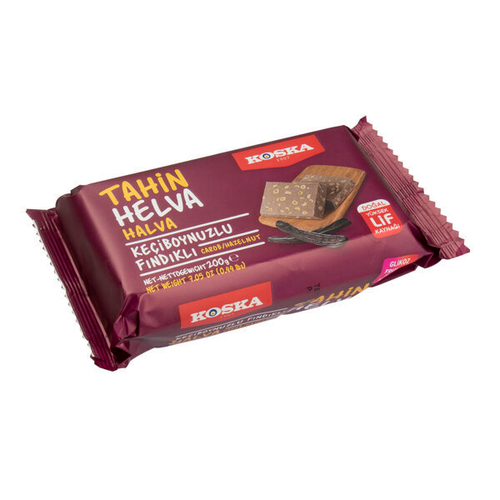 Кунжутная халва с кэробом и фундуком 200 гр флоупак