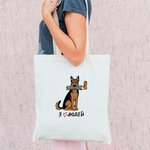 Тканевая сумка "Овчарка любит людей"