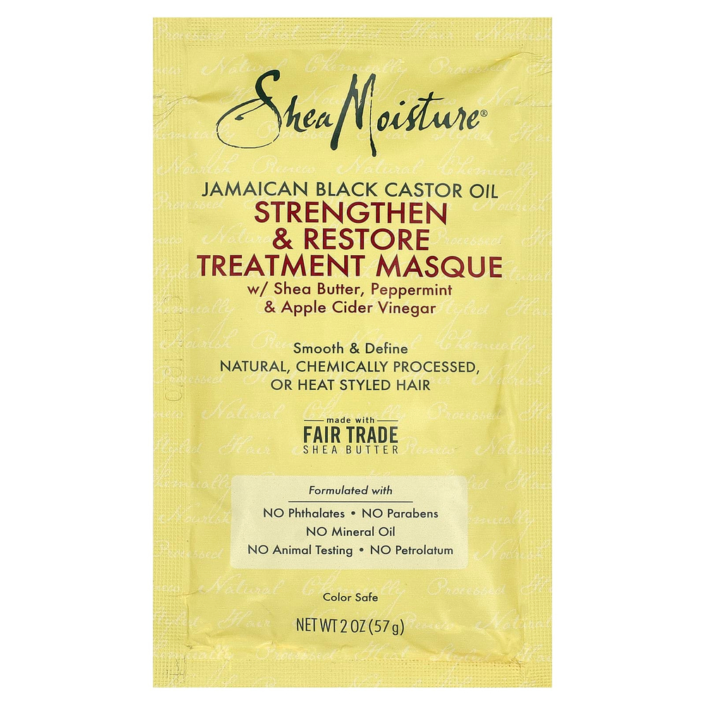 SheaMoisture, ямайское черное касторовое масло, маска для укрепления и восстановления волос, 57 г (2 унции)
