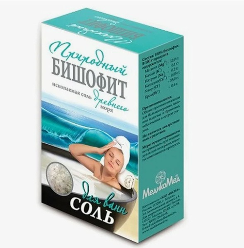 Бишофит природная соль для ванн 180гр. пенал Медикомед