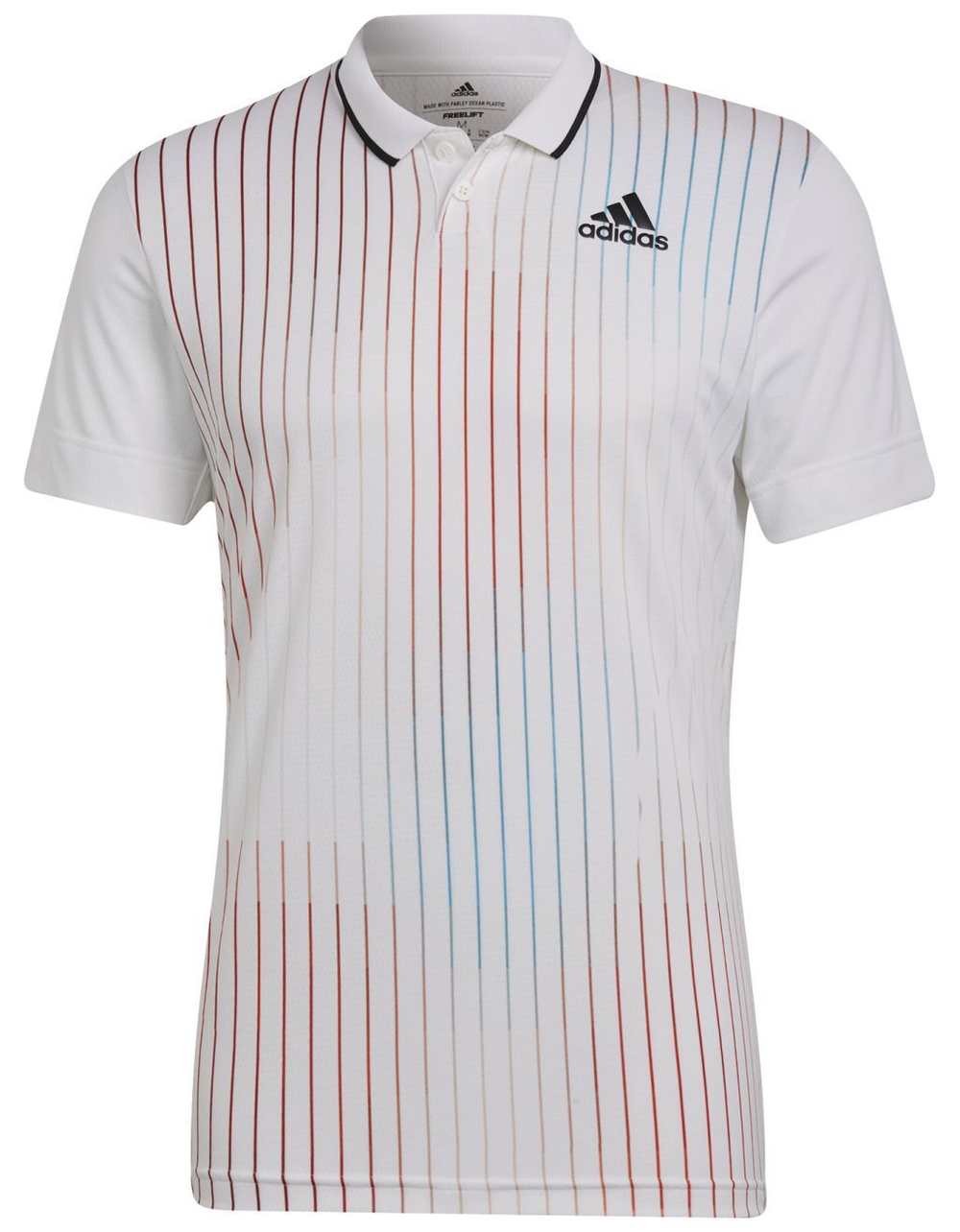 Теннисное поло Adidas Melbourne Polo M - white/legacy burgundy/sky rush