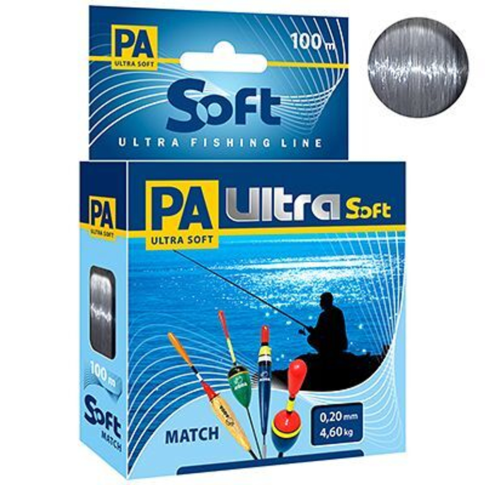 Полиэстровая леска PA ULTRA SOFT MATCH 100 m 0,18 мм 1 шт
