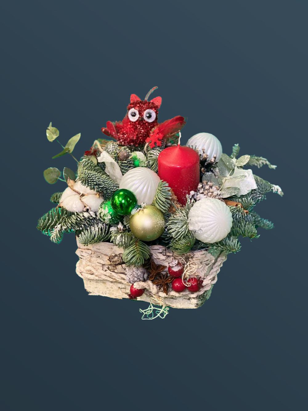 Новогодняя корзинка с Совой