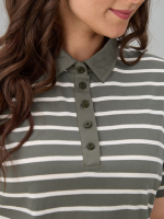 Блузка БЛк-143/хакибежевая-полоса-н