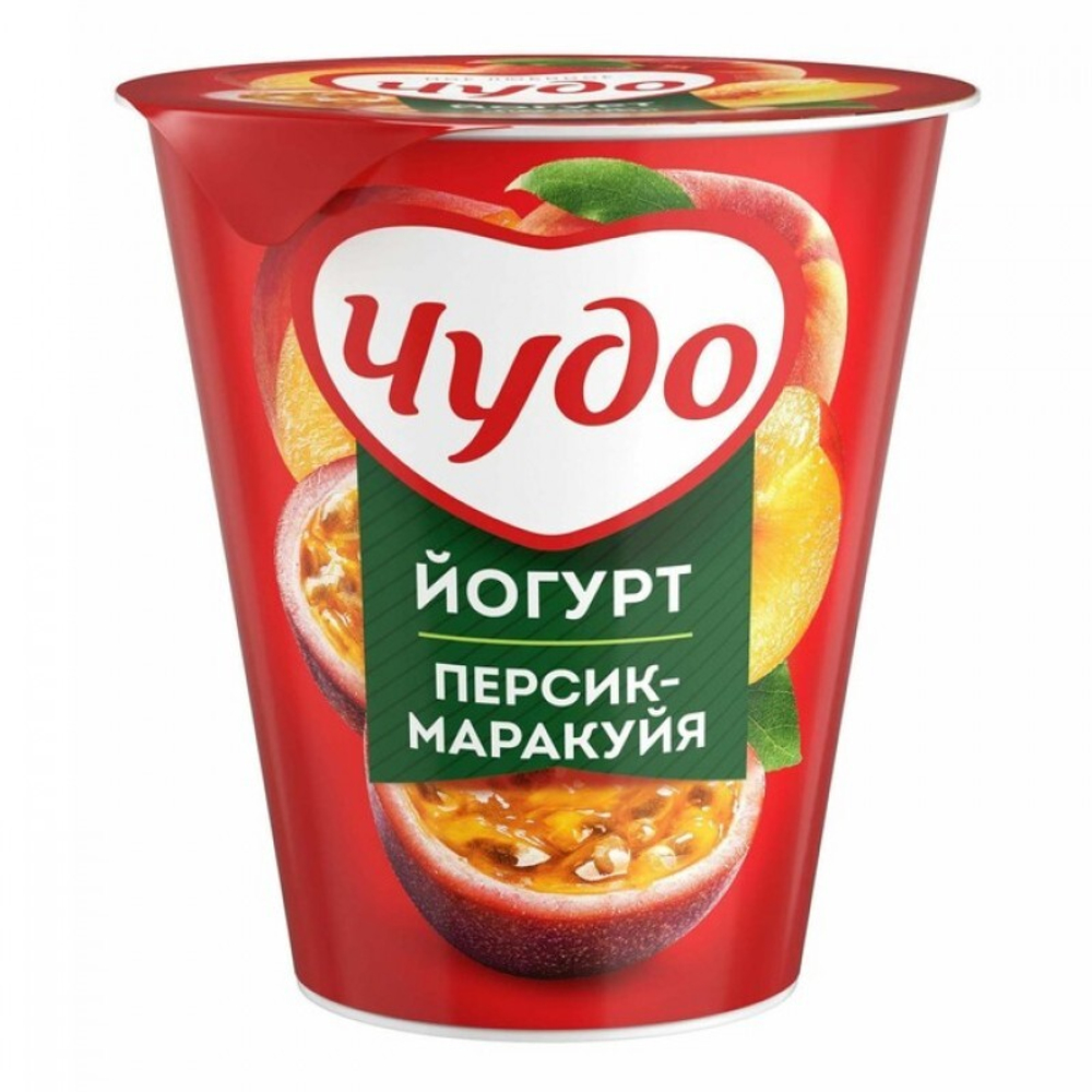 Йогурт стакан Чудо Персик-Марак 2.5% 290гр