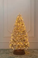 Искусственная елка Алтайская заснеженная 270 см., 760 теплых-белых Led ламп, 100% литая хвоя, ЕлкиТорг (203270)